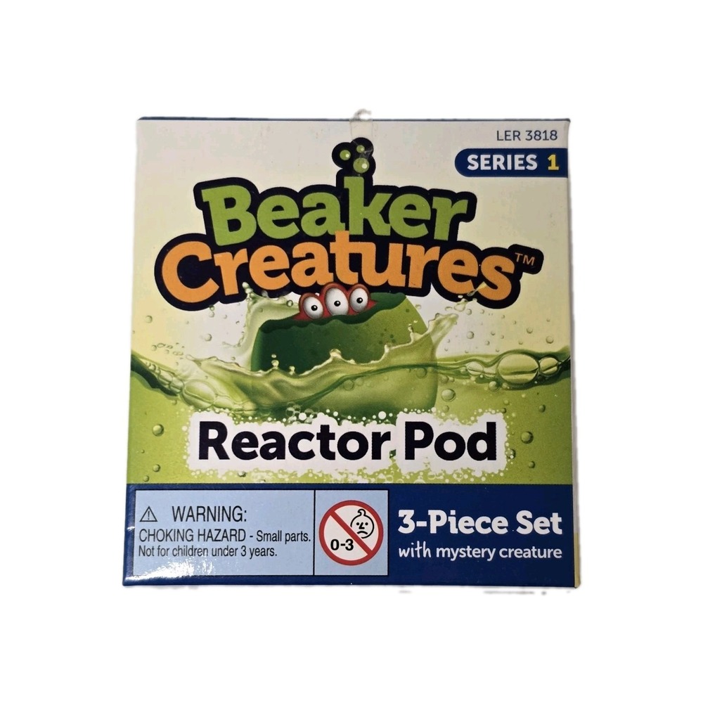 Beaker Creatures Reactor Pod 3-Piece Set w/Mystery Creature Series 1 NEW Sealed